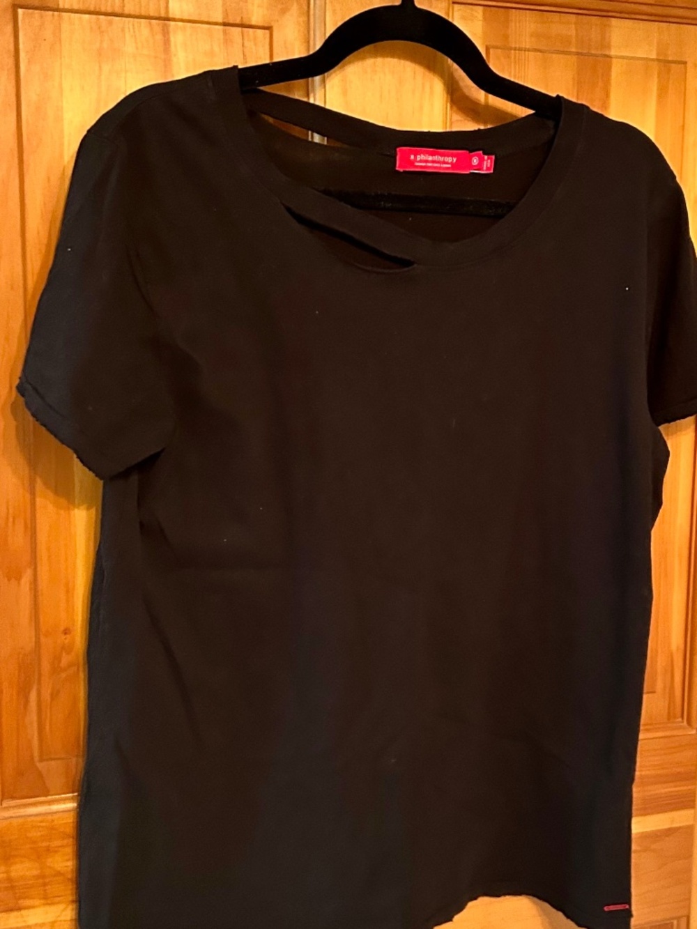 T28 NWOT n. Philanthropy Med. Back Distressed T Shirt